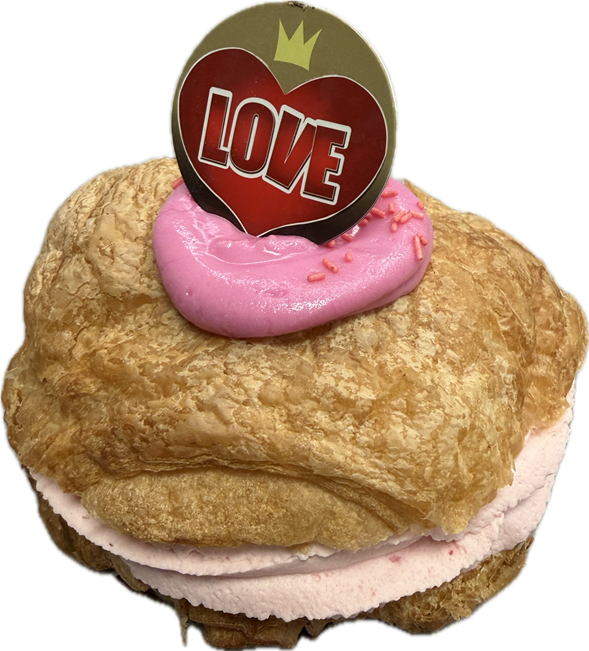 Valentine Fastelavnsbolle med jordbærmousse