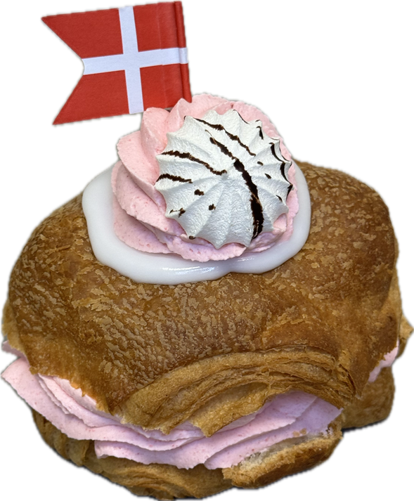 Fastelavnsbolle jordbærmousse