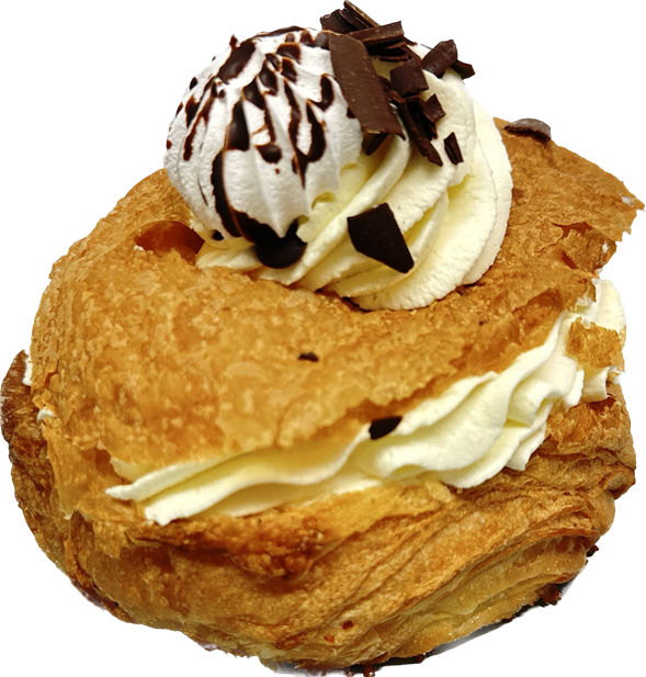 Fastelavnsbolle med fløde og creme